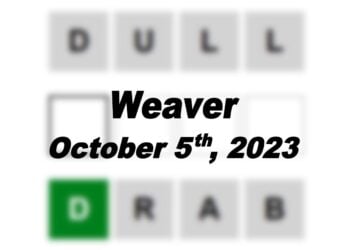 Daily Weaver Answers - 5th October 2023