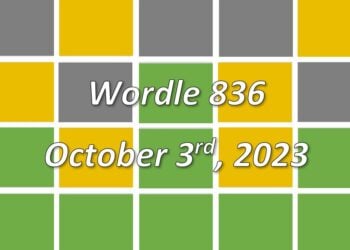 Daily Wordle 836 - 3rd October 2023