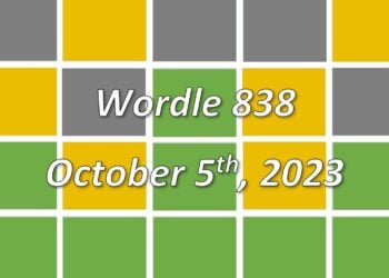Daily Wordle 838 - 5th October 2023