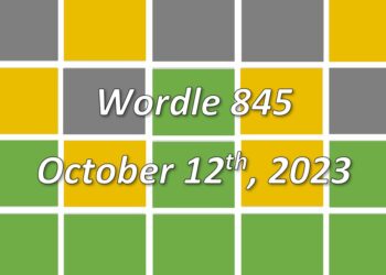 Daily Wordle 845 - 12th October 2023