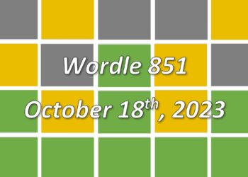 Daily Wordle 851 - 18th October 2023