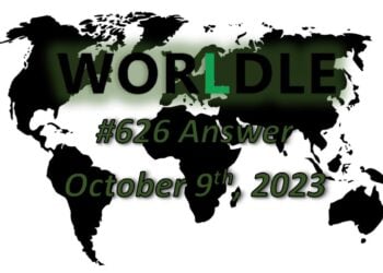 Daily Worldle 626 Answers - October 9th 2023