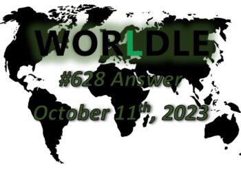 Daily Worldle 628 Answers - October 11th 2023