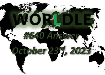 Daily Worldle 640 Answers - October 23rd 2023