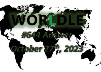 Daily Worldle 644 Answers - October 27th 2023