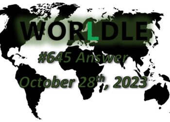 Daily Worldle 645 Answers - October 28th 2023