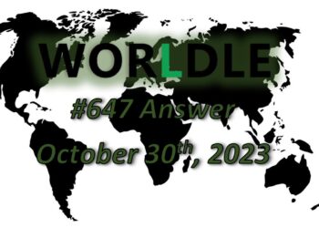 Daily Worldle 647 Answers - October 30th 2023