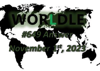 Daily Worldle 649 Answers - November 1st 2023