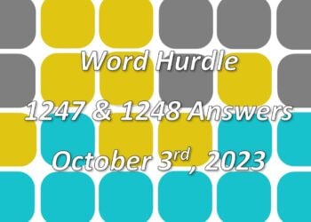 Word Hurdle #1247 & #1248 - 3rd October 2023