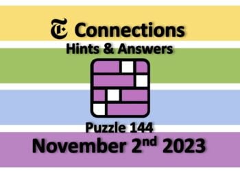 Daily NYT Connections 144 Answers - November 2nd 2023