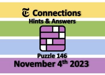 Daily NYT Connections 146 Answers - November 4th 2023