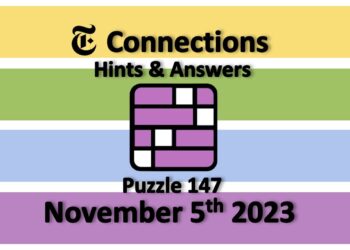 Daily NYT Connections 147 Answers - November 5th 2023