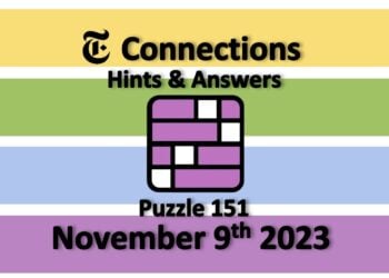 Daily NYT Connections 151 Answers - November 9th 2023