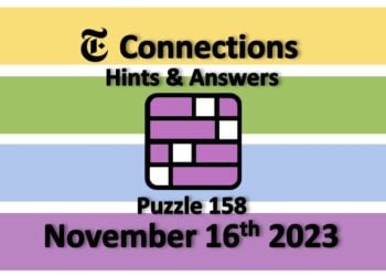 Daily NYT Connections 158 Answers - November 16th 2023