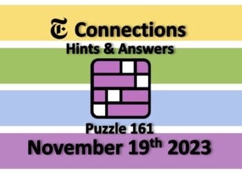 Daily NYT Connections 161 Answers - November 19th 2023