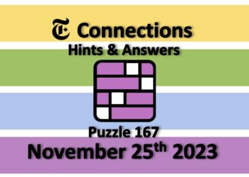 Daily NYT Connections 167 Answers - November 25th 2023