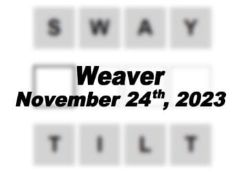 Daily Weaver Answers - 24th November 2023