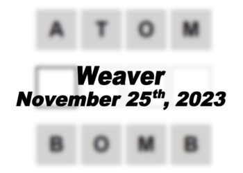 Daily Weaver Answers - 25th November 2023