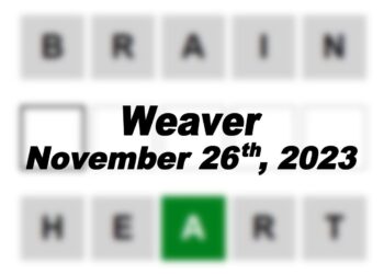 Daily Weaver Answers - 26th November 2023
