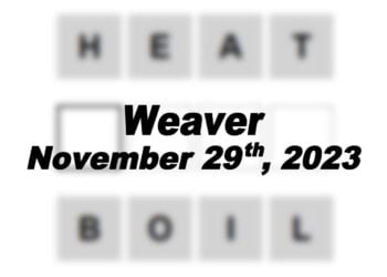 Daily Weaver Answers - 29th November 2023