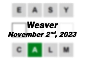 Daily Weaver Answers - 2nd November 2023