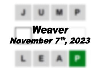 Daily Weaver Answers - 7th November 2023