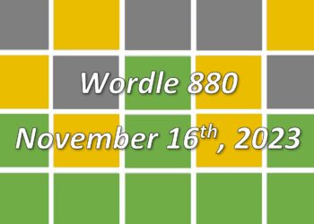 Daily Wordle 880 - 16th November 2023