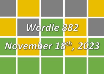 Daily Wordle 882 - 18th November 2023