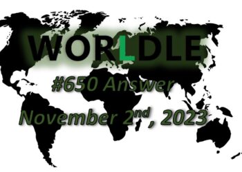 Daily Worldle 650 Answers - November 2nd 2023