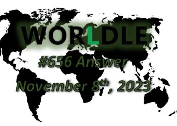 Daily Worldle 656 Answers - November 8th 2023