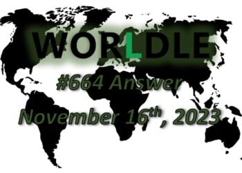 Daily Worldle 664 Answers - November 16th 2023
