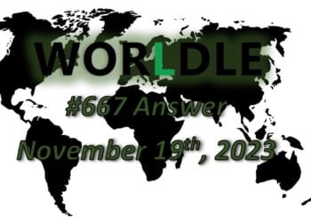 Daily Worldle 667 Answers - November 19th 2023