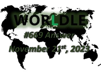 Daily Worldle 669 Answers - November 21st 2023