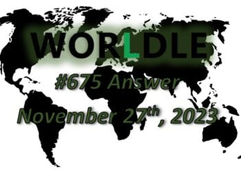 Daily Worldle 675 Answers - November 27th 2023