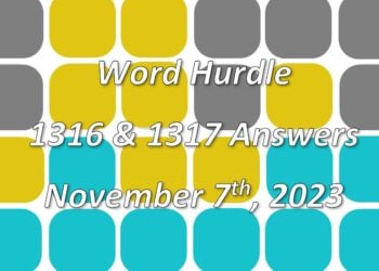 Word Hurdle #1317 & #1318 - 7th November 2023