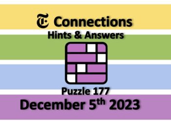 Daily NYT Connections 177 Answers - December 5th 2023