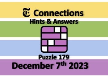 Daily NYT Connections 179 Answers - December 7th 2023