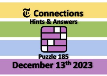 Daily NYT Connections 185 Answers - December 13th 2023