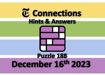 Daily NYT Connections 188 Answers - December 16th 2023