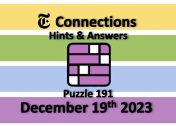 Daily NYT Connections 191 Answers - December 19th 2023
