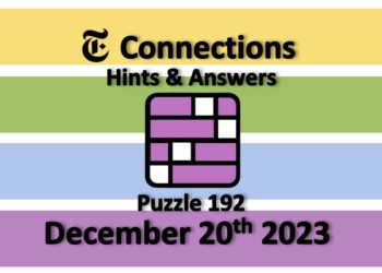 Daily NYT Connections 192 Answers - December 20th 2023