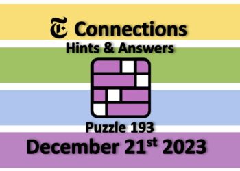 Daily NYT Connections 193 Answers - December 21st 2023