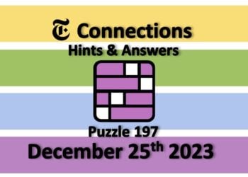 Daily NYT Connections 197 Answers - December 25th 2023