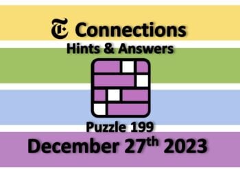 Daily NYT Connections 199 Answers - December 27th 2023