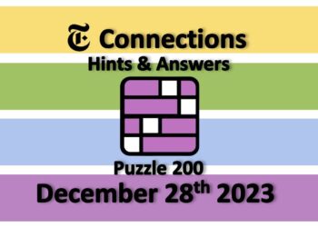 Daily NYT Connections 200 Answers - December 28th 2023