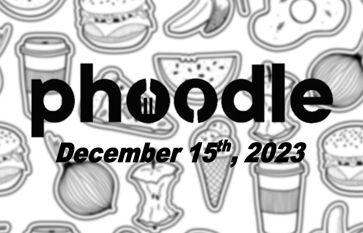Daily Phoodle - 15th December 2023