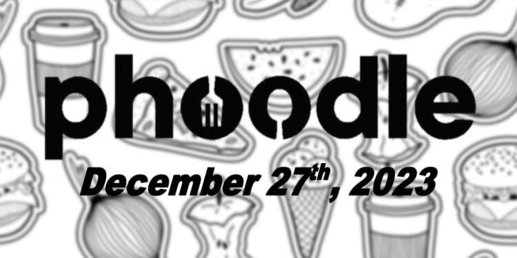 Daily Phoodle - 27th December 2023