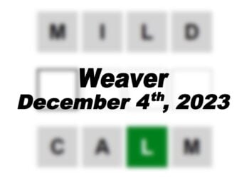 Daily Weaver Answers - 4th December 2023