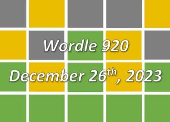 Daily Wordle 920 - 26th December 2023