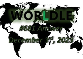 Daily Worldle 681 Answers - December 3rd 2023